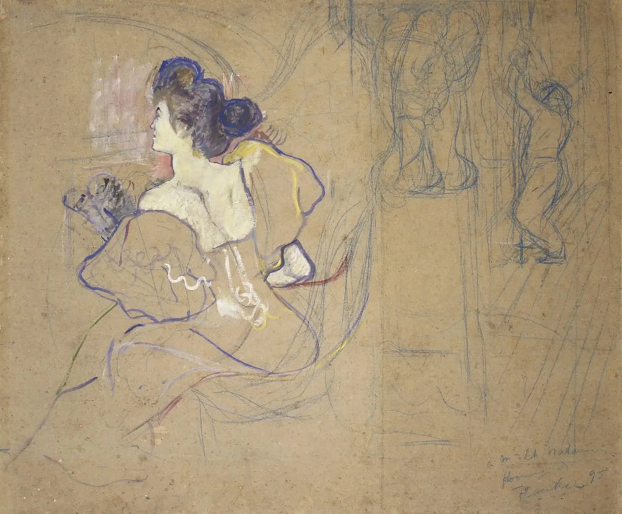 Madame Thadée Natanson (Misia Godebska, 1872-1950) en el Teatro - Henri de Toulouse-Lautrec