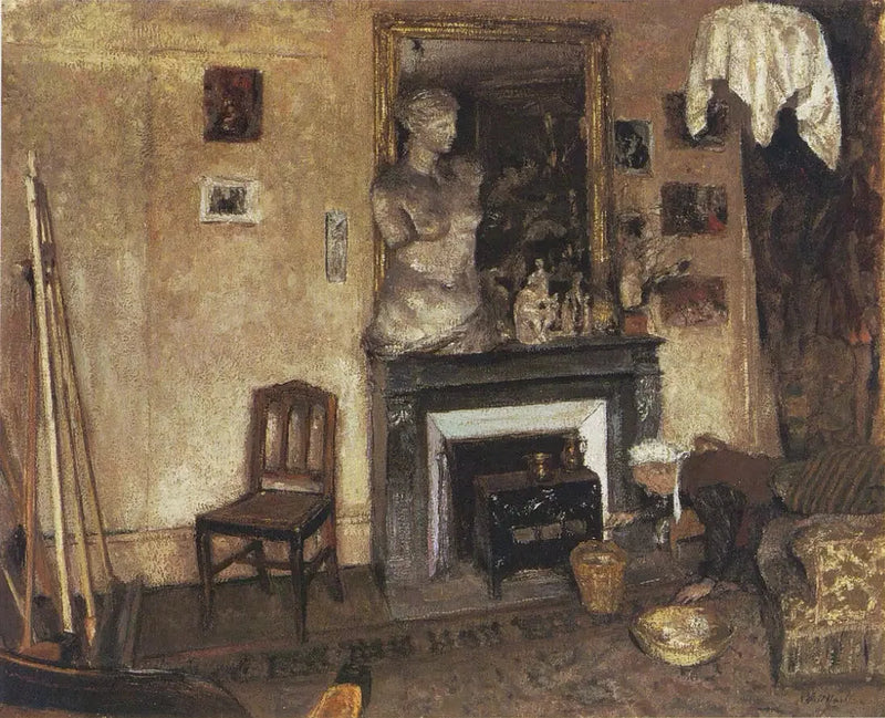 Madame Vuillard enciende el mirus - Édouard Vuillard