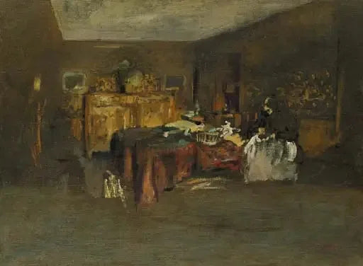 Madame Vuillard cosiendo - Édouard Vuillard