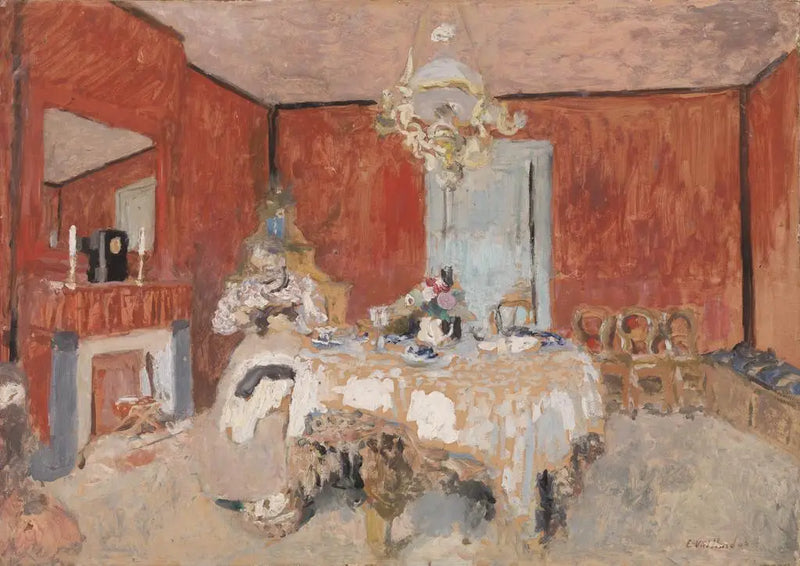 Madame Vuillard en el comedor en Villerville - Édouard Vuillard