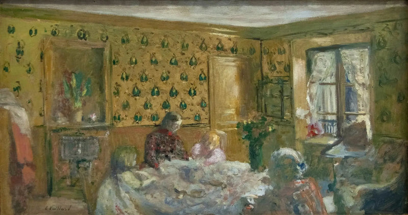 Madame Vuillard y los niños Roussel - Édouard Vuillard