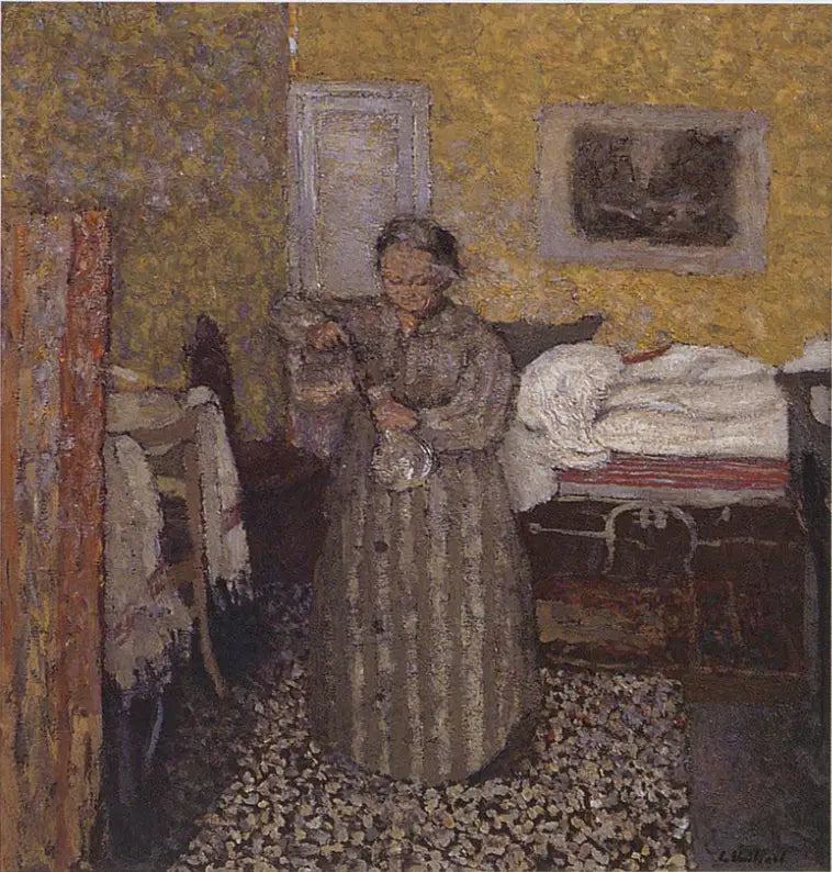 Madame Vuillard llena una jarra - Édouard Vuillard