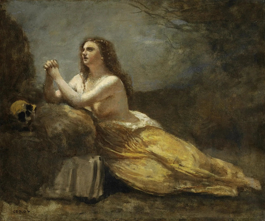 Magdalena en oración - Jean-Baptiste Camille Corot