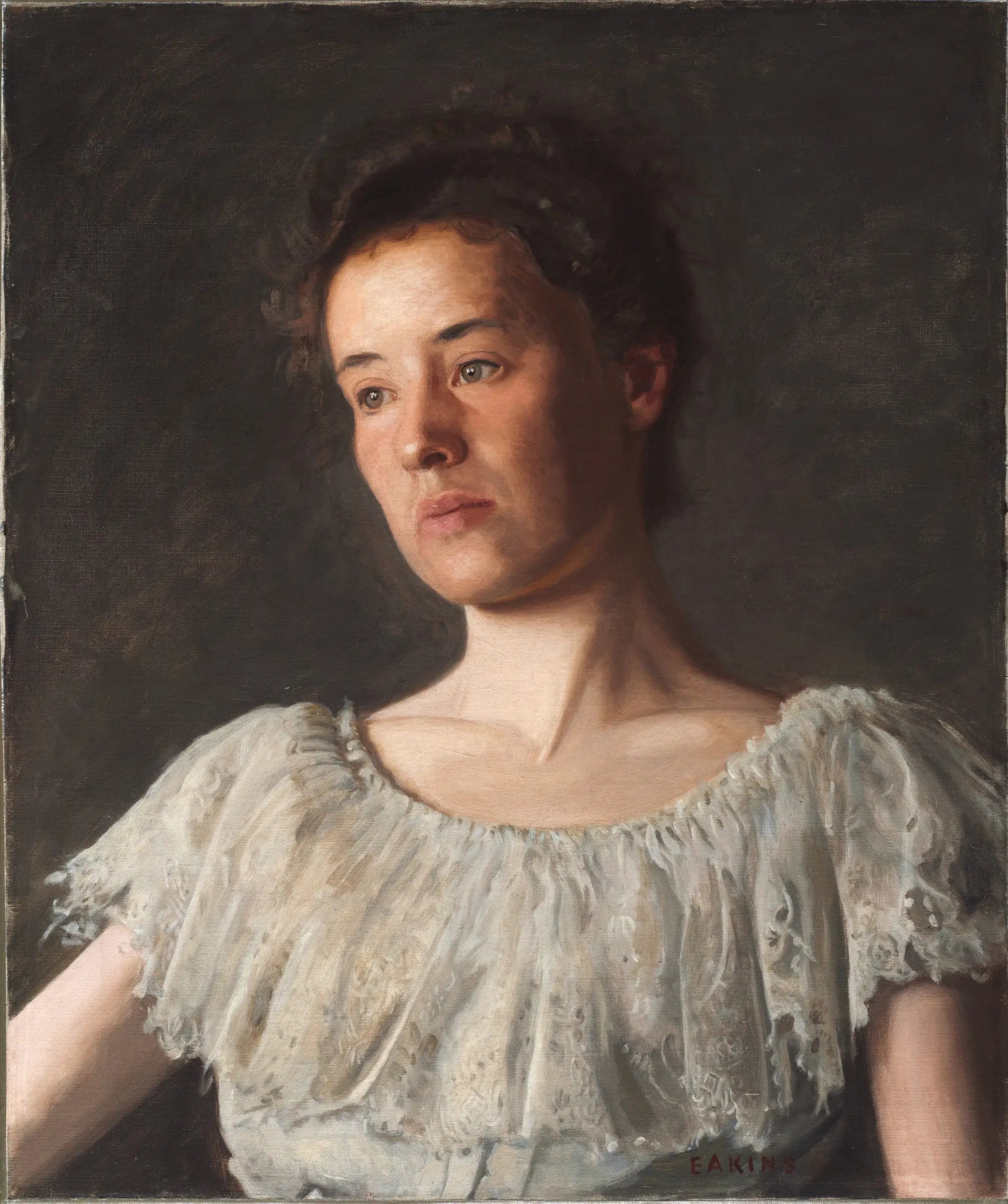 Mademoiselle Alice Kurtz - Thomas Eakins image 1 copie de tableau peinte à la main