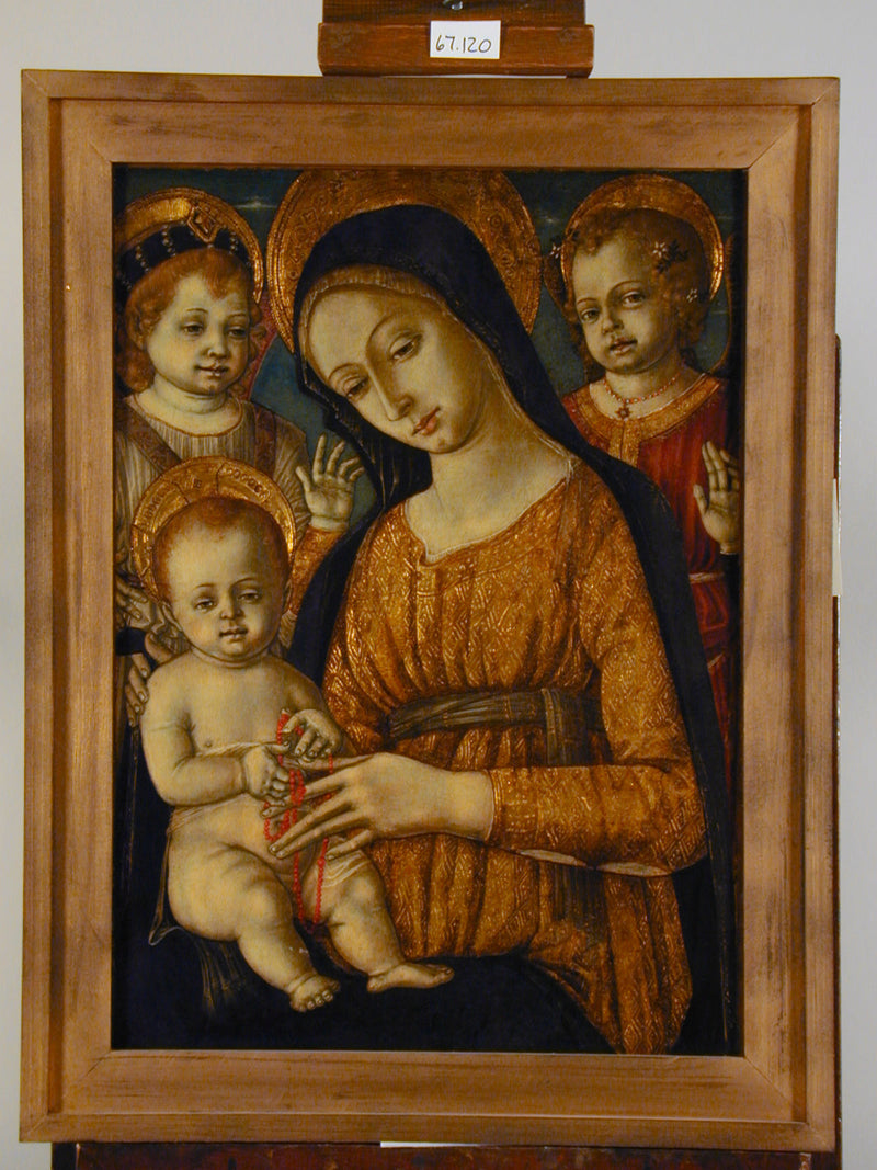 Madona con un niño con ángeles - Matteo di Giovanni