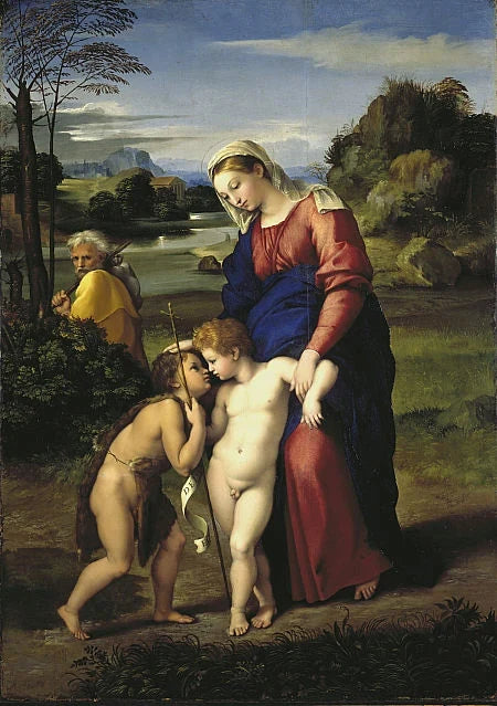 Madone de la promenade, atelier de Raphaël – reproduction peinture à l’huile sur toile