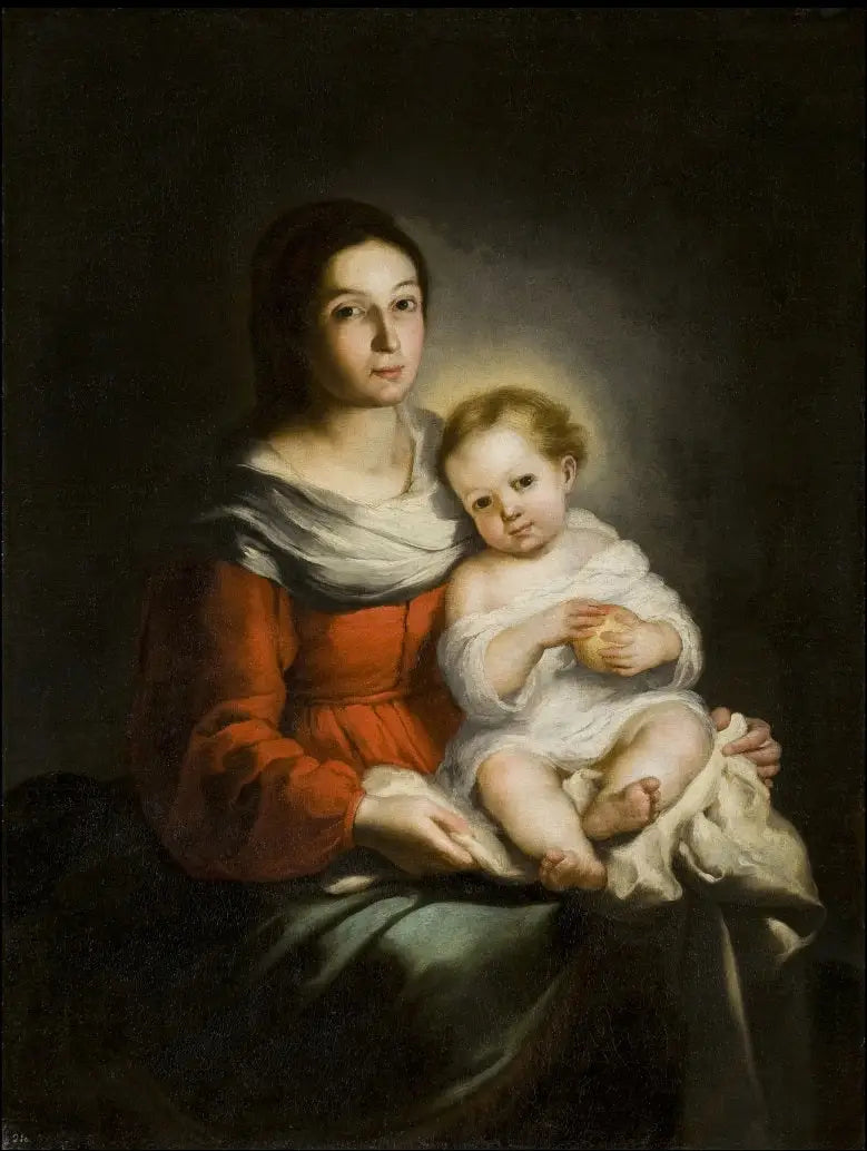 Madonna con un niño - Bartolomé Esteban Murillo
