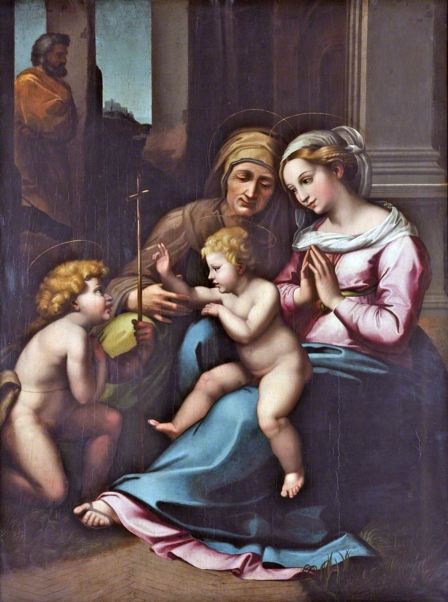 Reproduction du tableau « Madonna del Divino Amore - Raphaël Sanzio » par Alpha Reproduction en peinture à l’huile