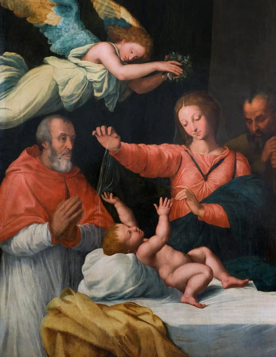 "Madonna del Velo" con el cardenal Paolo Emilio Sfondrati. - Guido Reni