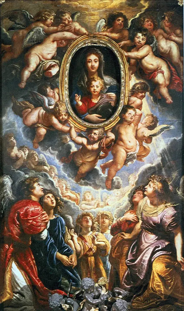 Madonna della Vallicella adorada por ángeles - Peter Paul Rubens