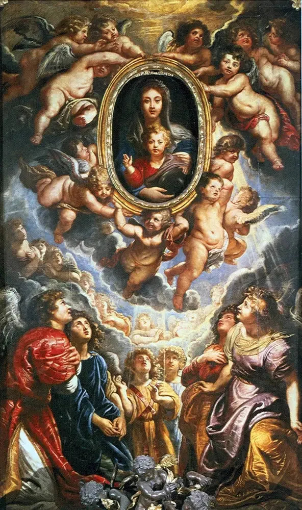 Madonna della Vallicella adorada por ángeles - Peter Paul Rubens