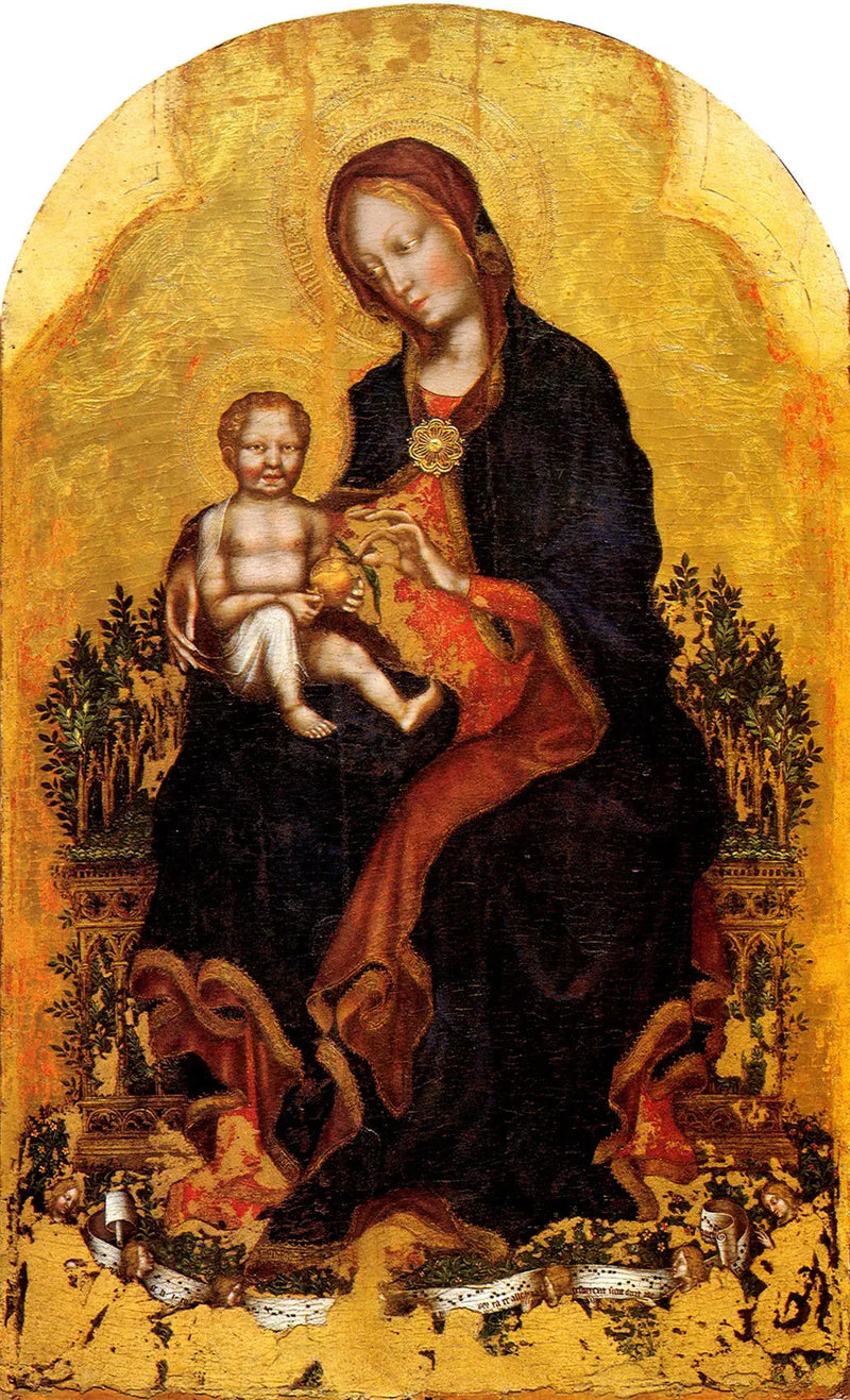 Madonna en trono con el Niño y ángeles músicos - Gentile da Fabriano