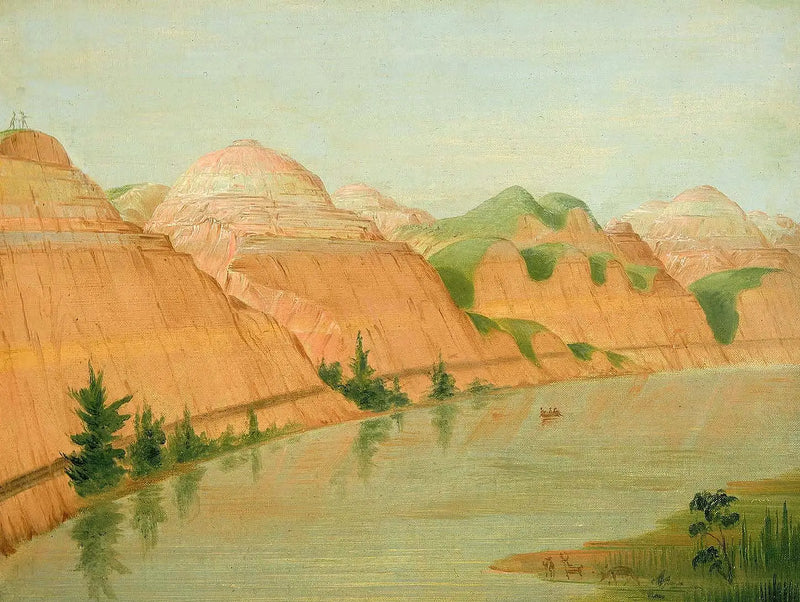 Impresclables acantilados de arcilla, a 1800 millas sobre Saint-Louis - George Catlin
