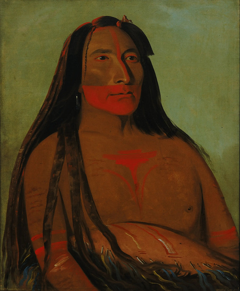 Máh-to-tóh-pa, Cuatro Osos, Segundo Jefe en Duelo - George Catlin