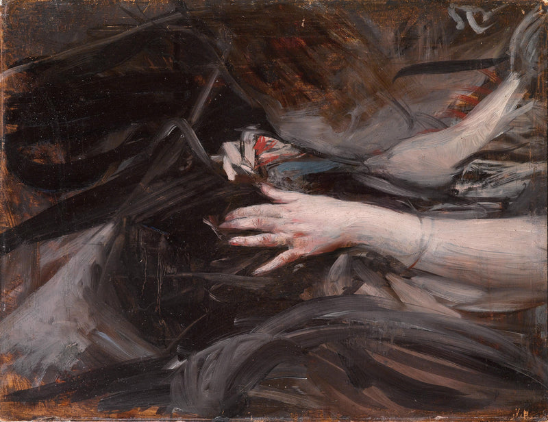 Manos de costura de una mujer - Giovanni Boldini