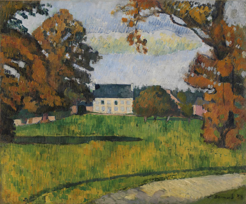 Casa al fondo de un parque - Émile Bernard