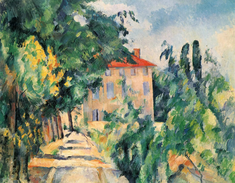 Casa con techo rojo (Jas de Bouffan) - Paul Cézanne