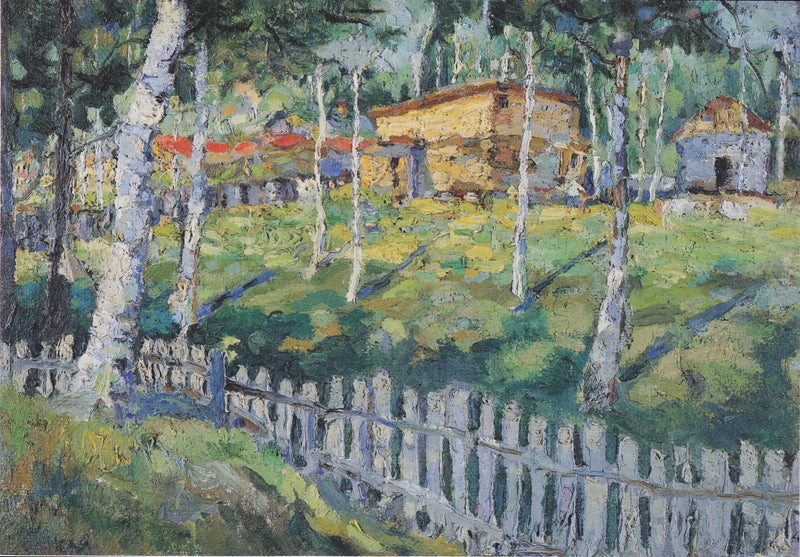 Casa en un patio - Kazimir Malevich