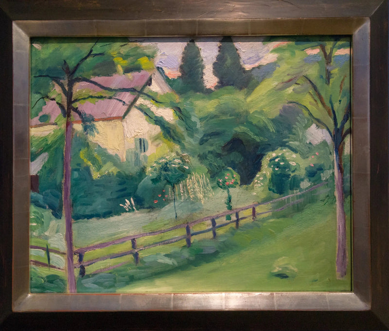 Casa de campo con jardín - August Macke