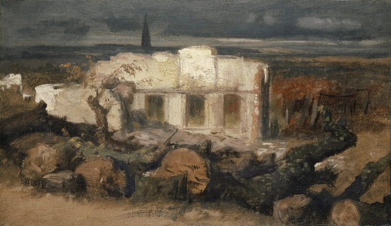 Casa destruida en Kehl - Arnold Böcklin