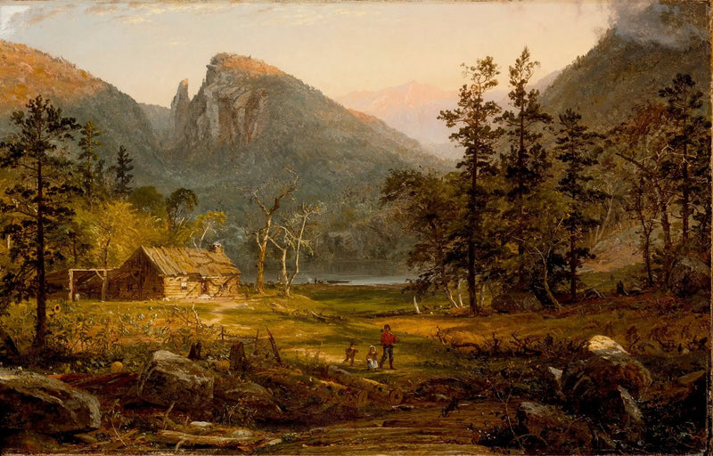 Casa del Pionero, Acantilado del Águila, Montañas Blancas - Jasper Francis Cropsey