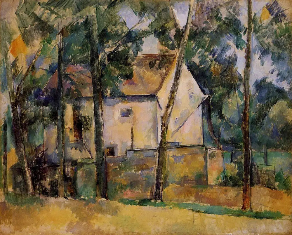 Maison et arbes - Paul Cézanne image 1 tableau peint à l’huile sur toile