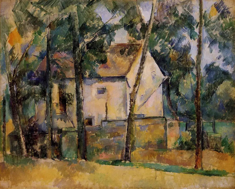 Casa y árboles - Paul Cézanne