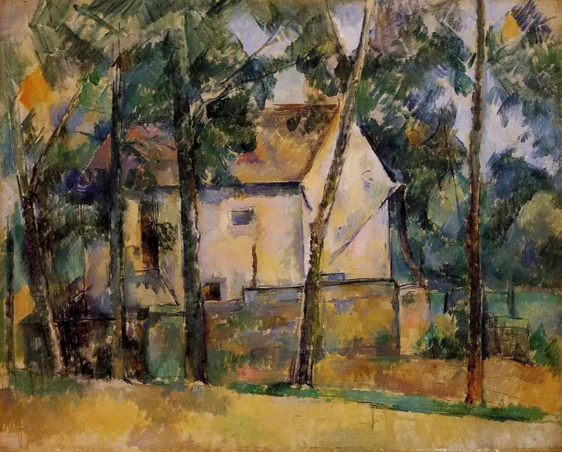 Casa y árboles - Paul Cézanne