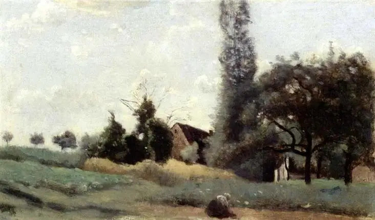 Casas en Marcoussis - Jean-Baptiste Camille Corot