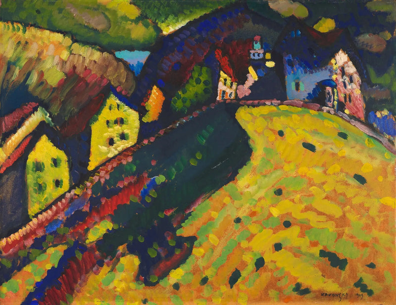 Casas en Murnau - Vassily Kandinsky