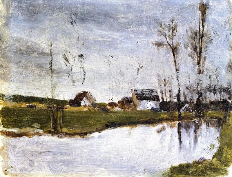 Casas junto al agua - Paul Gauguin