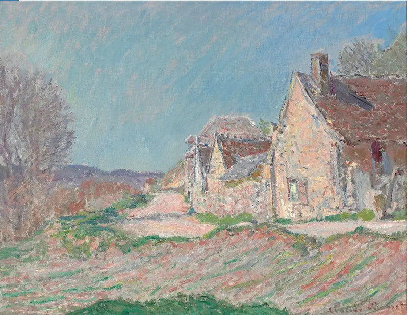 Casas al borde del camino - Claude Monet