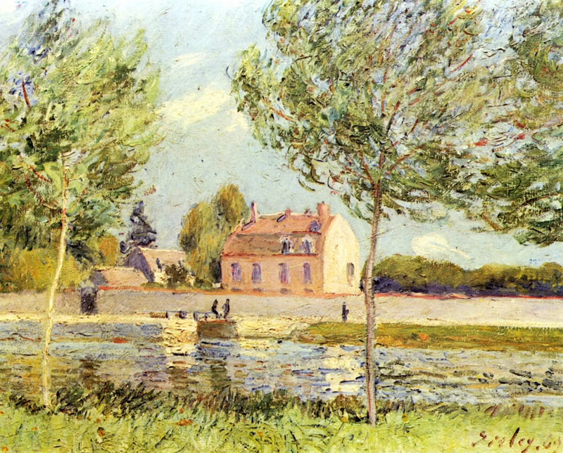 Casas junto al Loing - Alfred Sisley