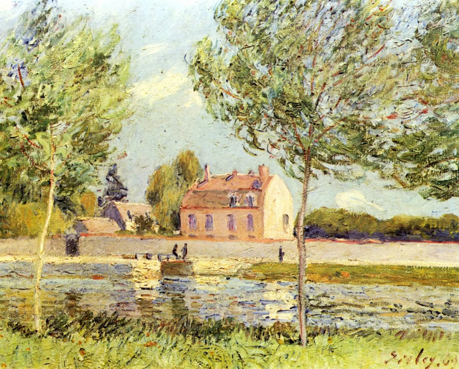 Casas junto al Loing - Alfred Sisley