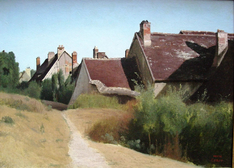 casas en los alrededores de Orléans - Jean-Baptiste Camille Corot