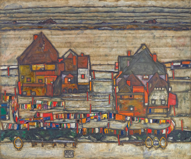 Casas con ropa de colores - Egon Schiele