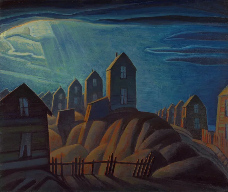 Casas de mineros, Bahía Glaciar - Lawren Harris