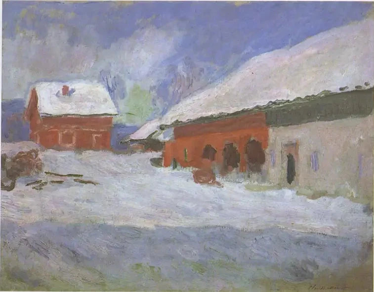 Las Casas Rojas en Björnegaard W1393 - Claude Monet