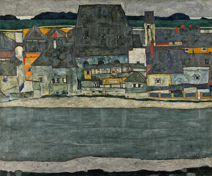 Casas en el río (la ciudad vieja) - Egon Schiele