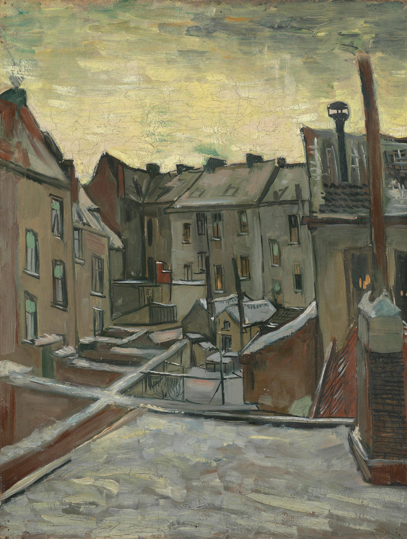 Casas vistas desde atrás - Vincent van Gogh