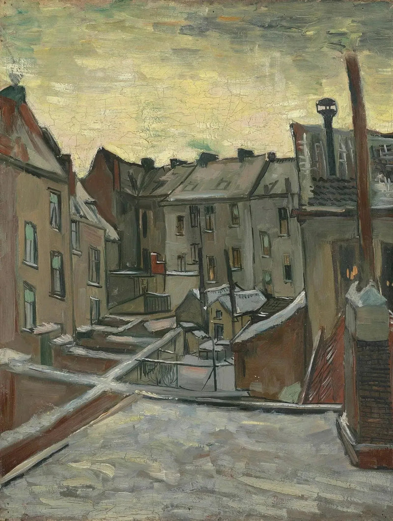Casas vistas desde atrás - Vincent van Gogh