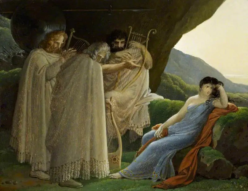 Malvina llora la muerte de su prometido Oscar - Anne-Louis Girodet