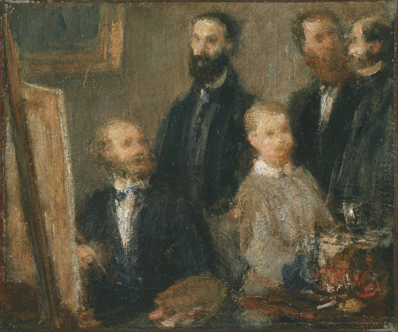 Manet en su taller - Henri Fantin-Latour