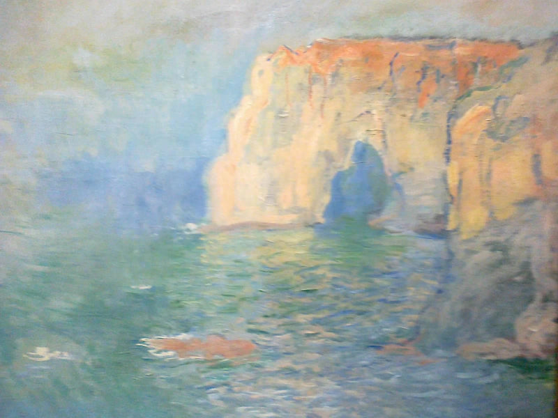Étretat, la Manneporte, reflexiones sobre el agua W1038 - Claude Monet