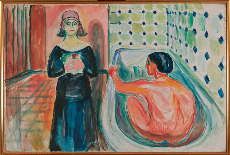 Marat en el baño y Charlotte Corday - Edvard Munch