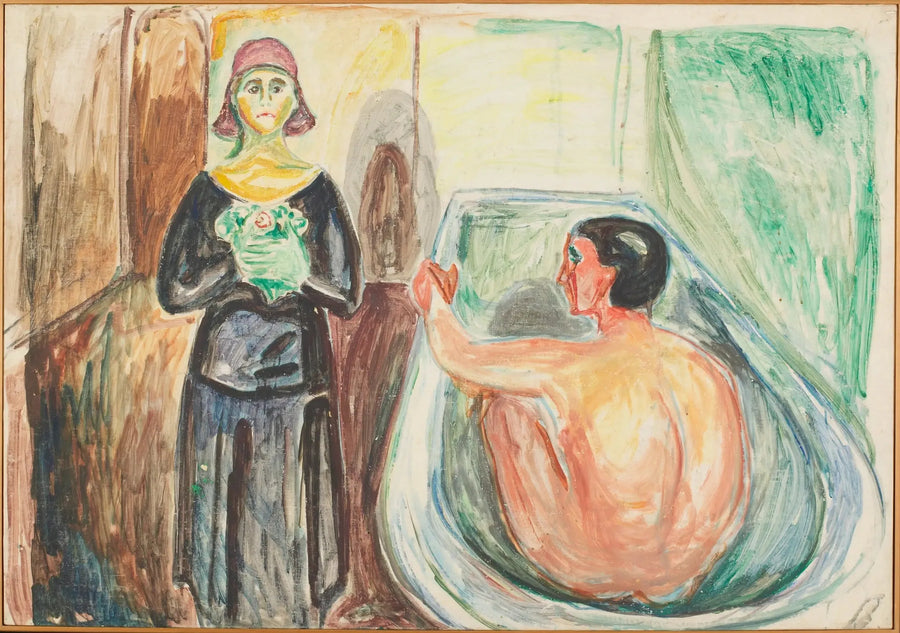 Marat en el baño y Charlotte Corday - Edvard Munch