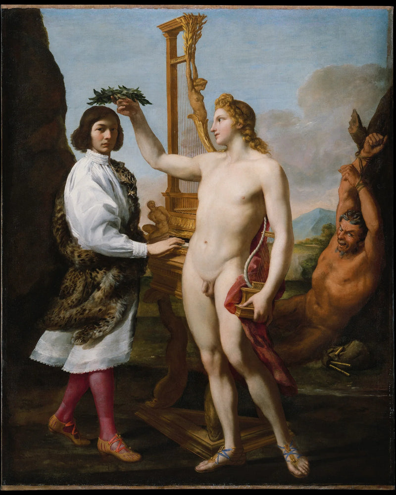 Marcantonio Pasqualini (1614-1691) coronado por Apolo - Andrea Sacchi