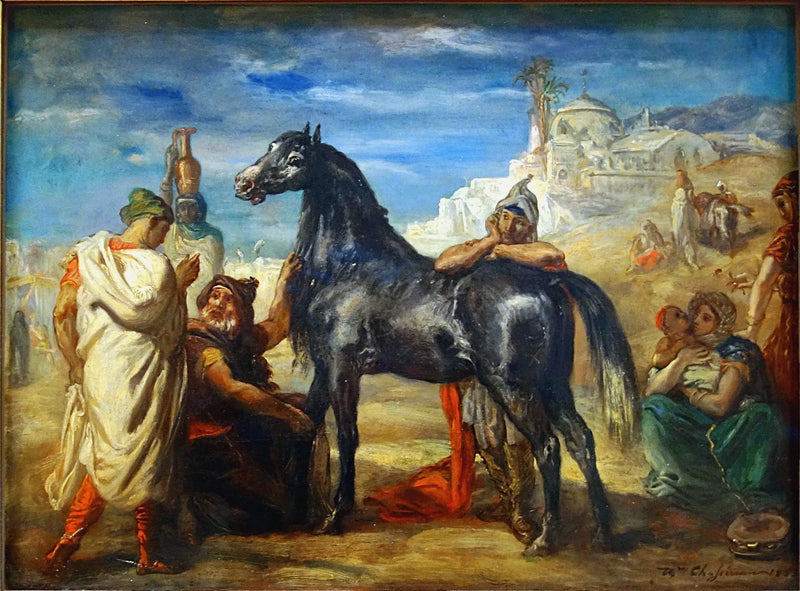 Comerciante árabe que presenta una yegua - Théodore Chassériau