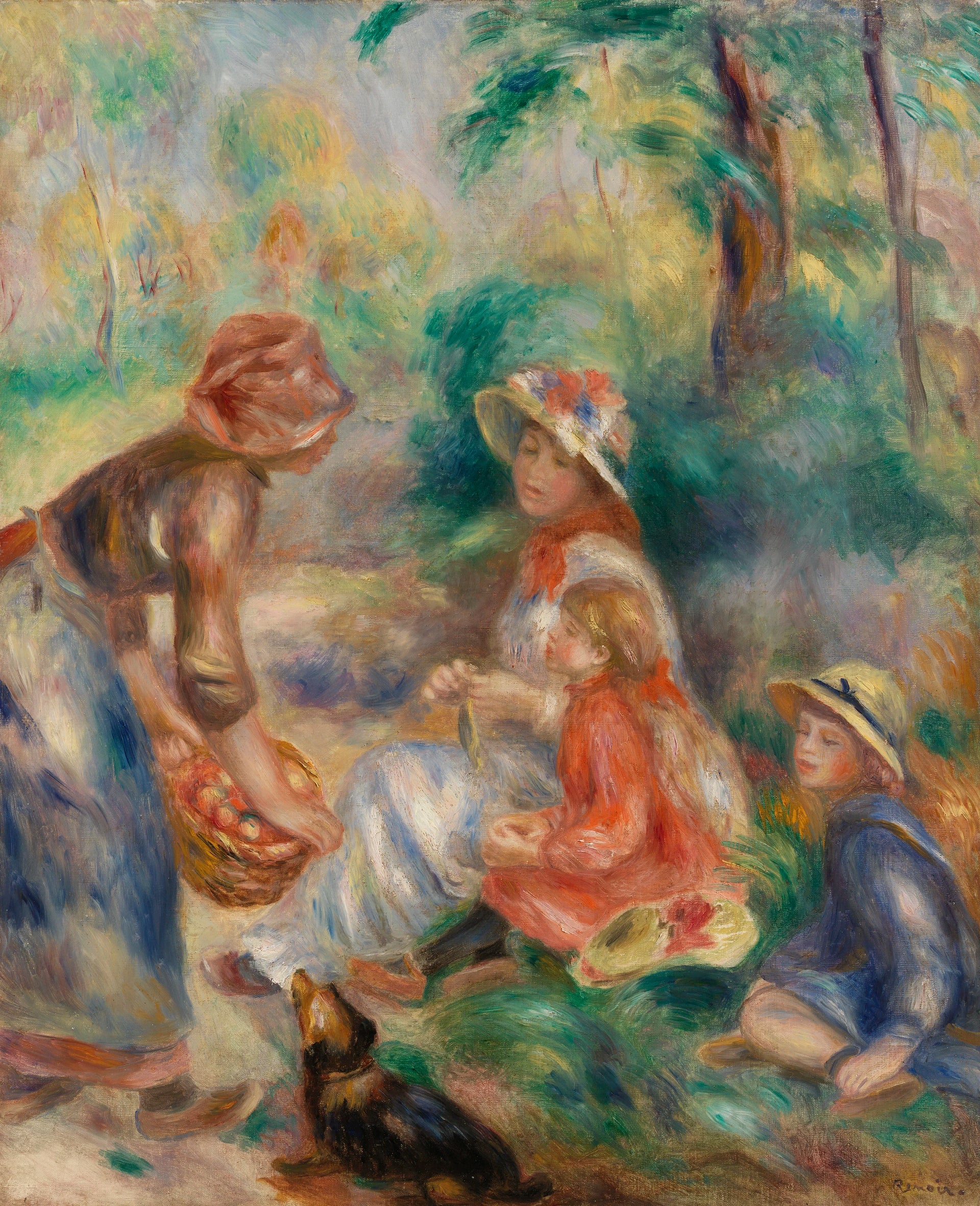La Marchande de pommes, vers 1890, Renoir – reproduction peinture à l’huile