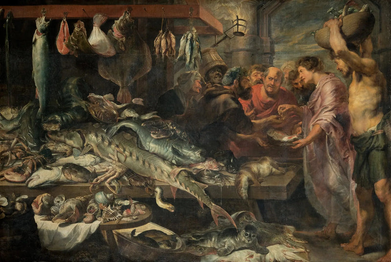 Mercado de pescado (¿Dinero del tributo?) - Antoine van Dyck